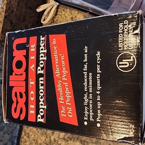 Salton Hot Air Popcorn Popper, Gently Used - Picture 7 of 9